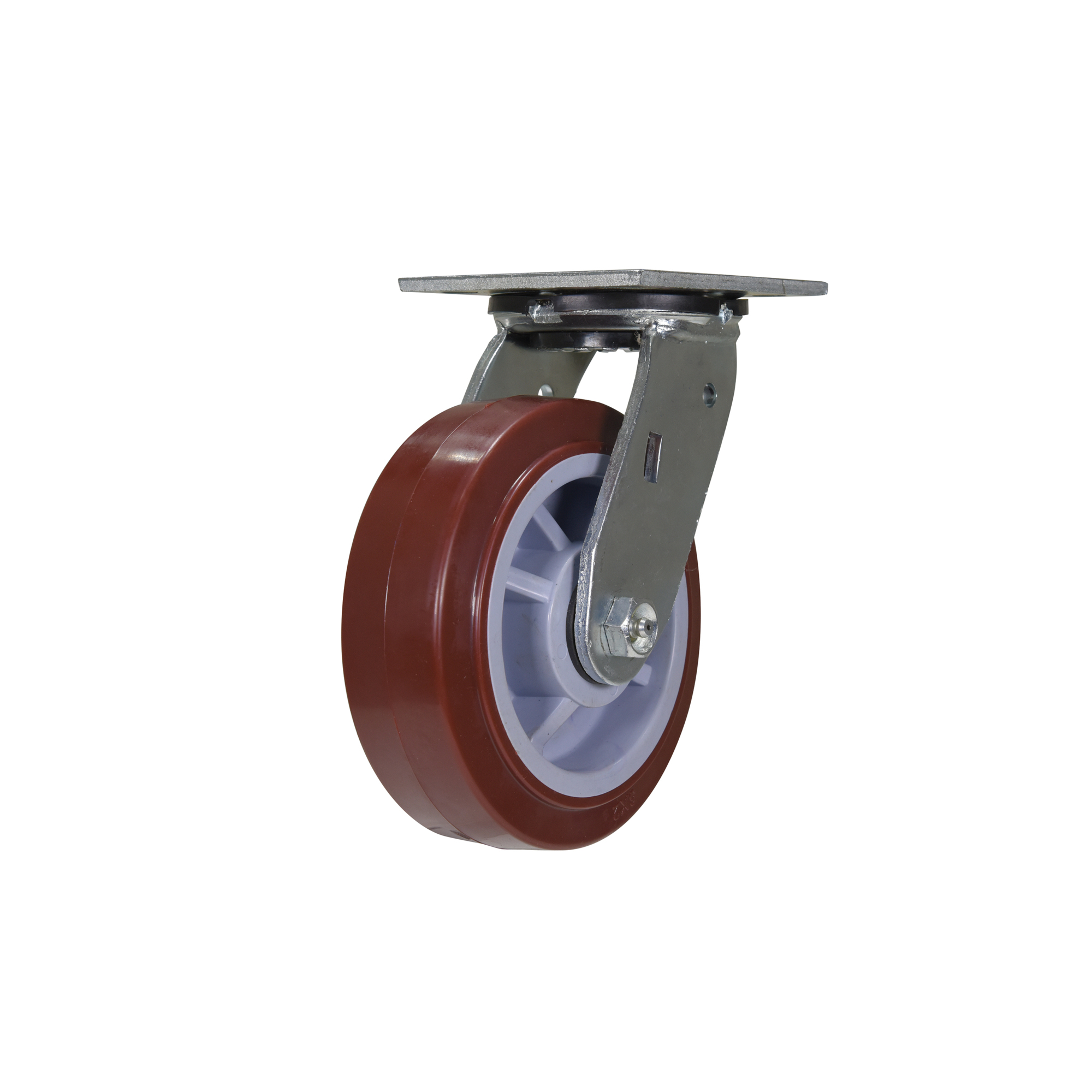 Vestil Polyurethane Swivel Caster - 6in. x 2in., 750-Lb. Capacity, Maroon, Model# CST-VE-6X2PUP-S